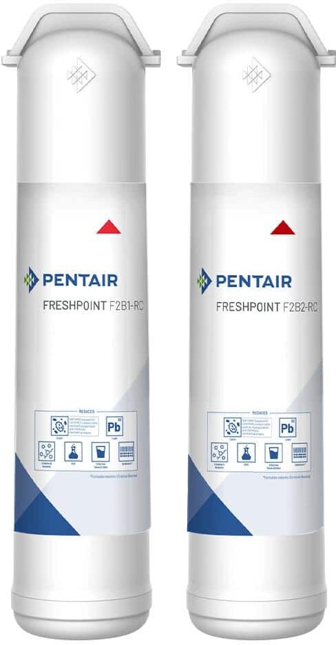 PENTAIR FreshPoint F2B2-RC2 Replacement VOC Cartridge Filter (2-Pack), NSF Certified to Reduce PFOA/PFOS