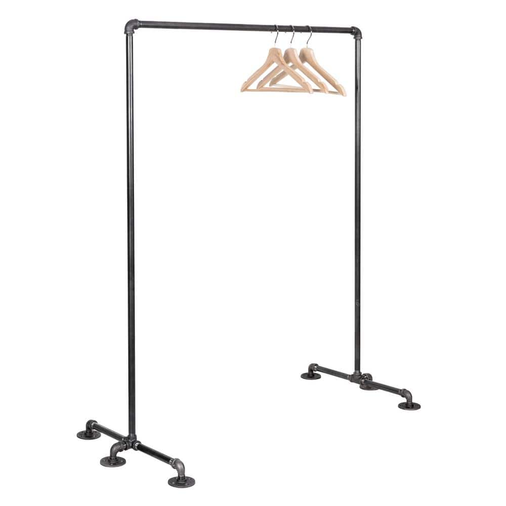 PIPE DECOR 1/2 in. x 3.5 ft. L Black Pipe Freestanding Clothing Rack Kit