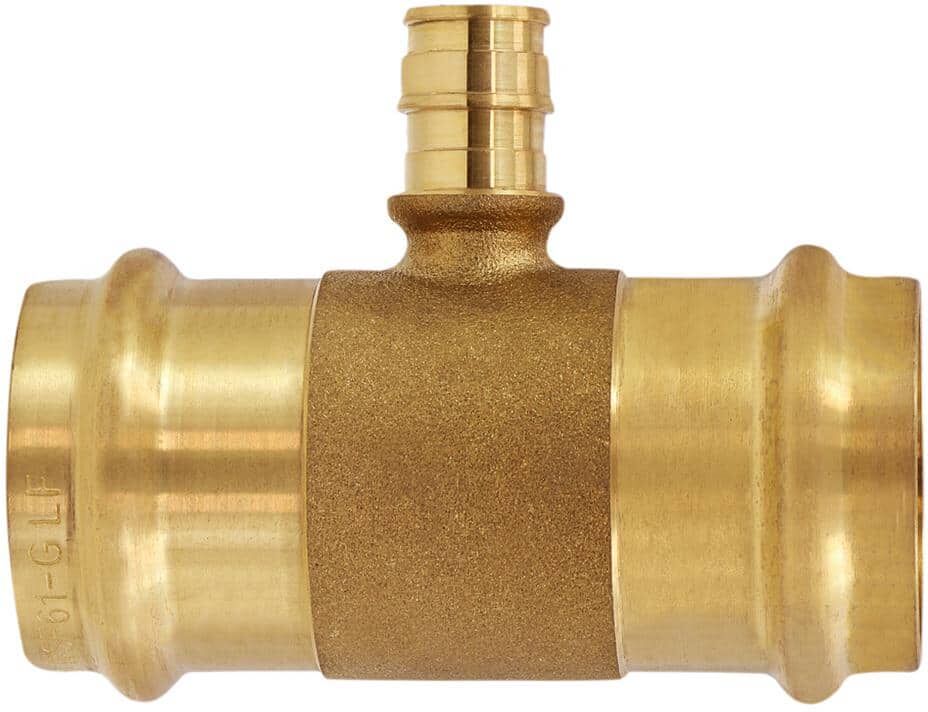 The Plumber's Choice 3/4 in. Pex A x 1-1/2 in. Press Lead Free Brass Tee Pipe Fitting