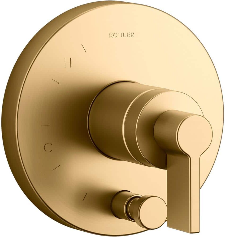 KOHLER Components 1-Handle Valve Handle Trim Kit in Vibrant Brushed Moderne Brass (Valve Not Included)