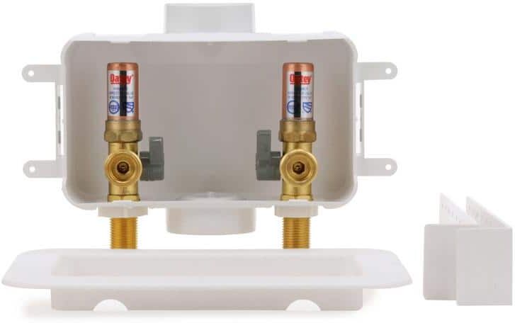 Oatey Centro II 1/2 in. Copper Sweat Washing Machine Outlet Box with Water Hammer Arrestor