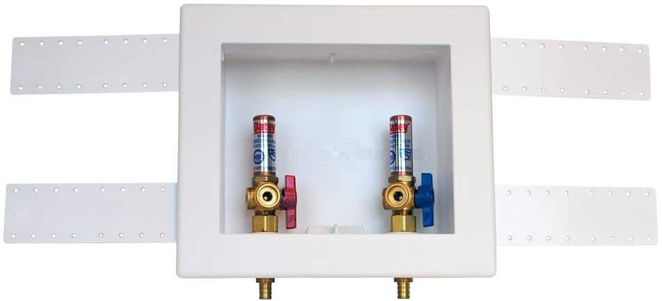 Oatey Quadtro 1/4 in. Turn PEX Washing Machine Outlet Box with Water Hammer Arrestor