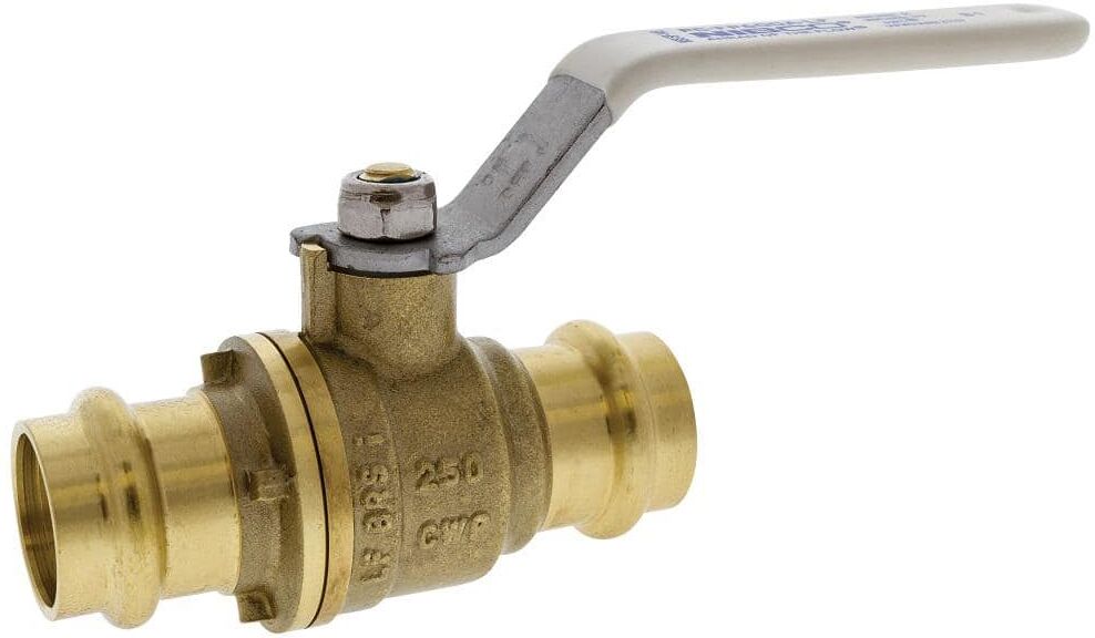 NIBCO 1-1/2 in. Brass Alloy Lead-Free Press Full Port Ball Valve