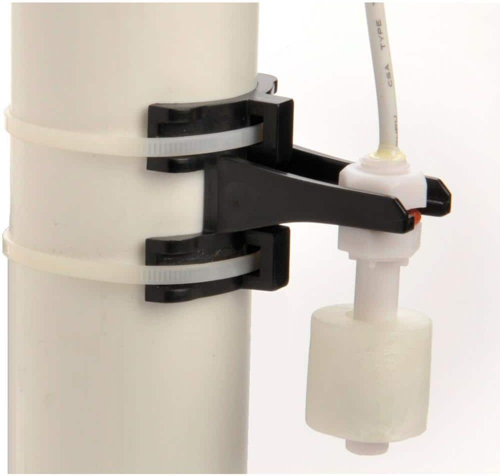 LEVEL SENSE Sump Accessory 15-Foot Water Level Vertical Float Switch with Mounting Brackets