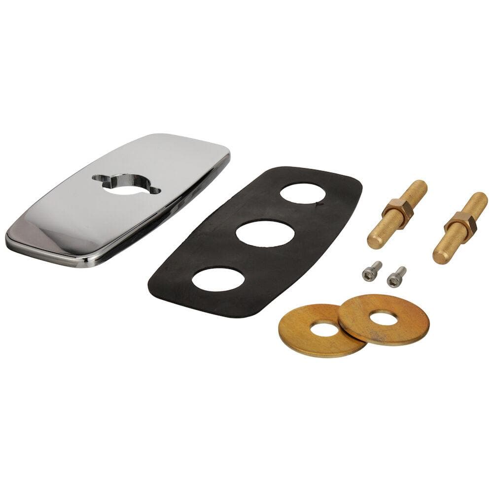 Zurn 4 in Chrome Plated Metal Cover Plate Assembly for Z861, Z863 and Z825 with Mounting Hardware