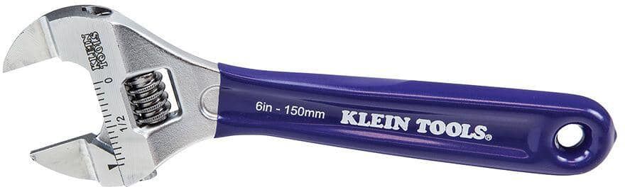 Klein Tools 6 in. Slim-Jaw Adjustable Wrench