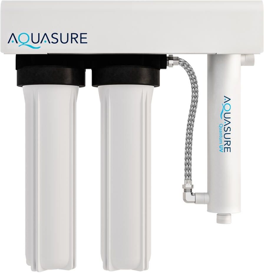 AQUASURE Quantum Series 18 GPM Multi-Stage Ultraviolet Whole House Water Treatment Disinfection Sterilization Filtration System