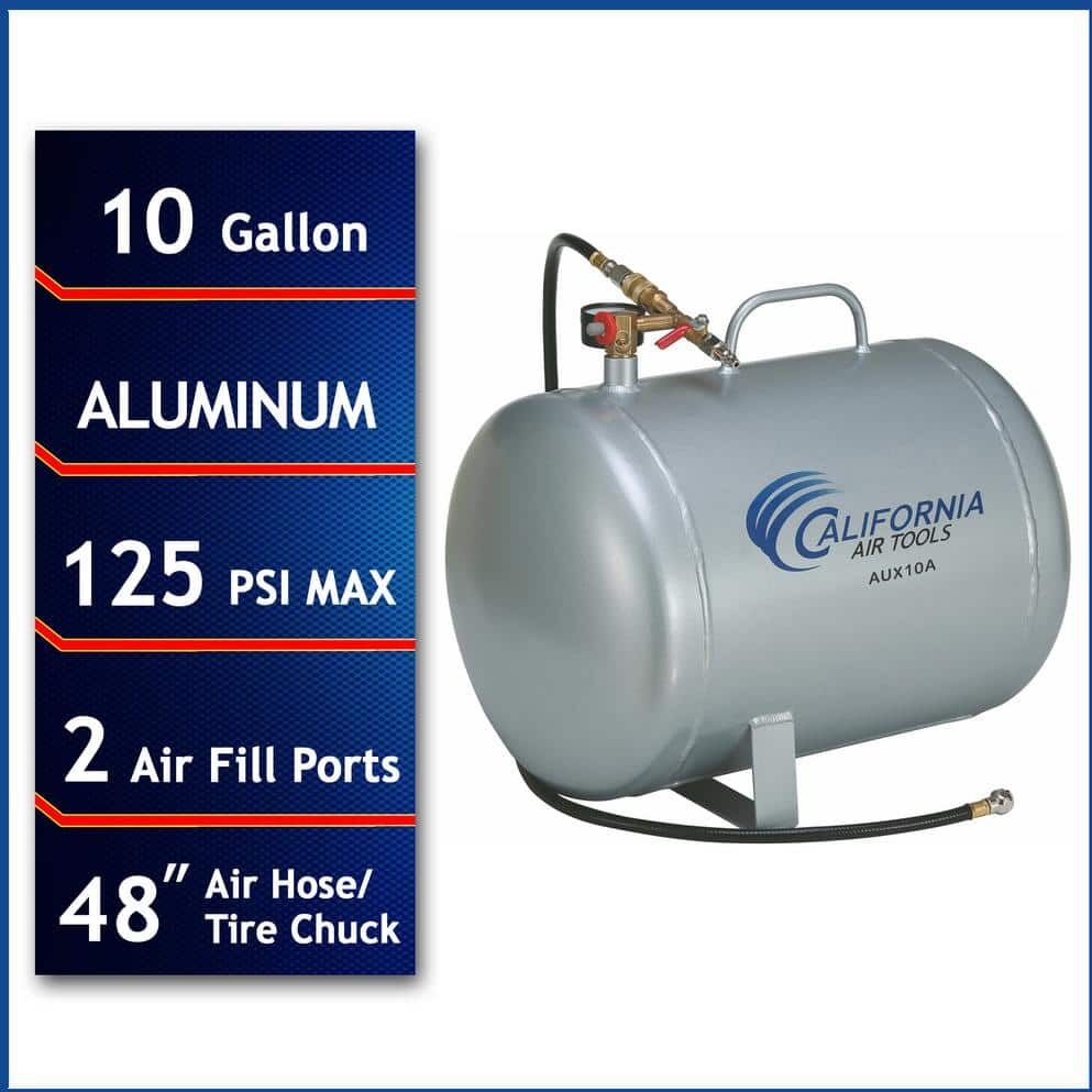 California Air Tools 10 Gal. Lightweight Portable Aluminum Air Tank