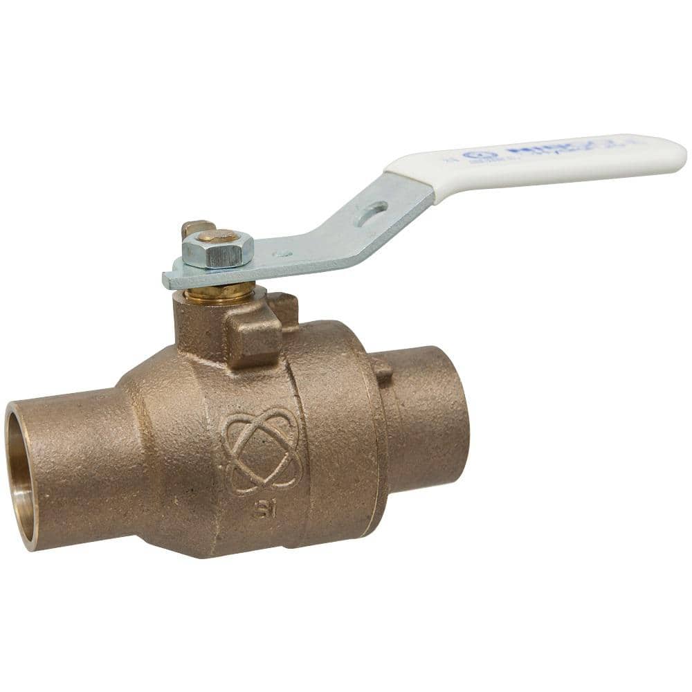 NIBCO 2 in. Bronze Alloy Lead-Free Solder Two-Piece Full Port Ball Valve