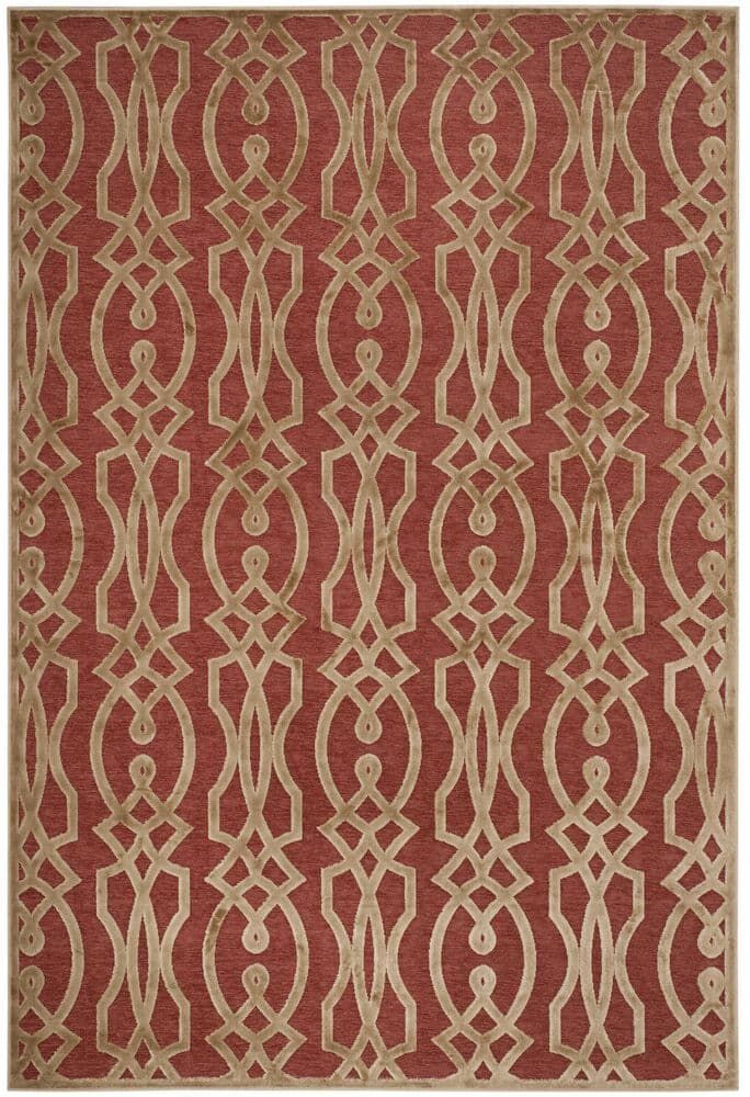 SAFAVIEH Martha Stewart Cinnamon Stick 5 ft. x 8 ft. Abstract Geometric Area Rug