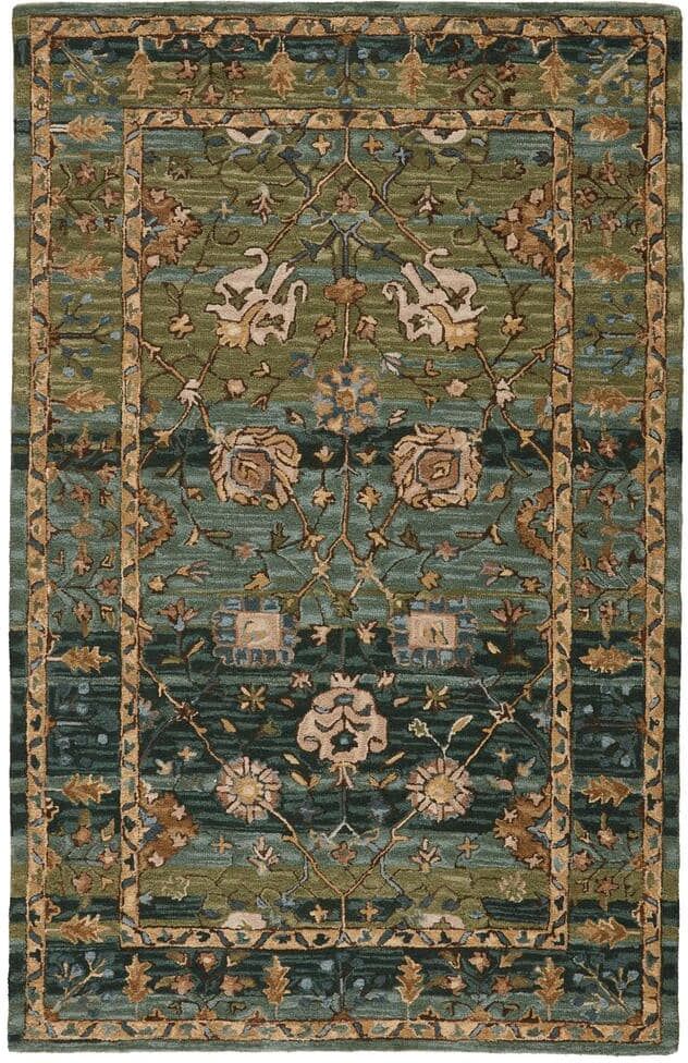 Jaipur Living Ahava Green/Blue 10 ft. x 14 ft. Oriental Area Rug