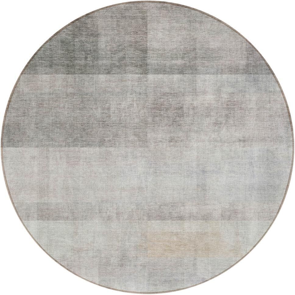 Addison Rugs Chantille ACN568 Taupe 8 ft. x 8 ft. Round Machine Washable Indoor/Outdoor Geometric Area Rug