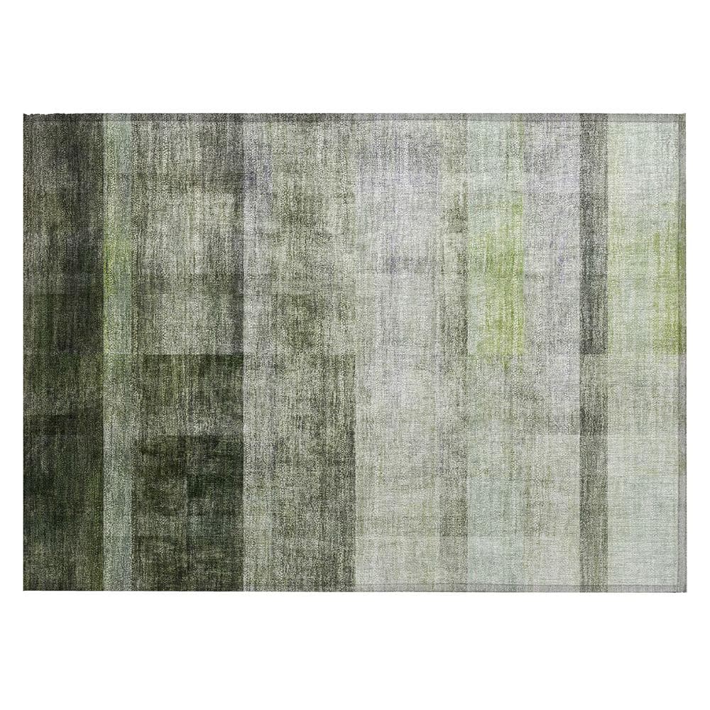 Addison Rugs Chantille ACN568 Olive 1 ft. 8 in. x 2 ft. 6 in. Machine Washable Indoor/Outdoor Geometric Area Rug