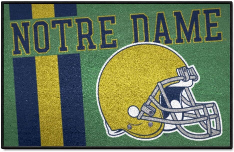 FANMATS Notre Dame Fighting Irish Uniform Design Green 2 ft. x 3 ft. Starter Mat Area Rug