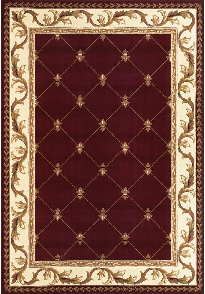 MILLERTON HOME Victorian Red 2 ft. x 3 ft. Area Rug