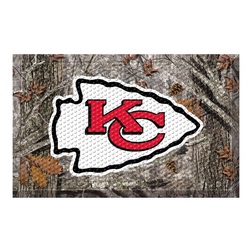 FANMATS NFL - Kansas City Chiefs 19 in. x 30 in. Outdoor Camo Scraper Mat Door Mat