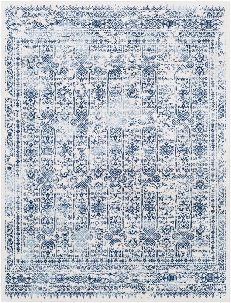 Artistic Weavers Errol Dark Blue 5 ft. 3 in. x 7 ft. 1 in. Oriental Distressed Area Rug