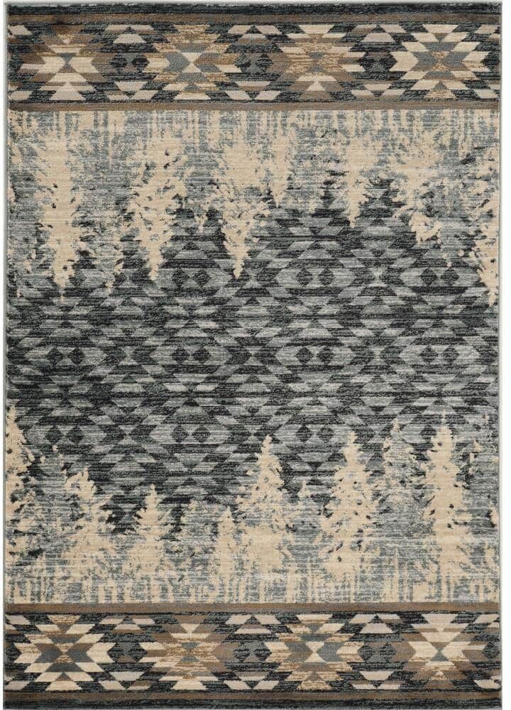 MILLERTON HOME Clare Slate Blue 3 ft. x 5 ft. Area Rug