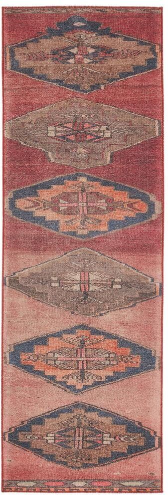 Jaipur Living Mirta Pink/Blue 2 ft. 6 in. x 7 ft. 6 in. Medallion Runner Rug