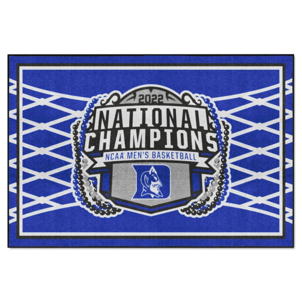 FANMATS Duke University Blue 2022 NCAA Basketball National Championship 3 ft. x 5 ft. Area Rug