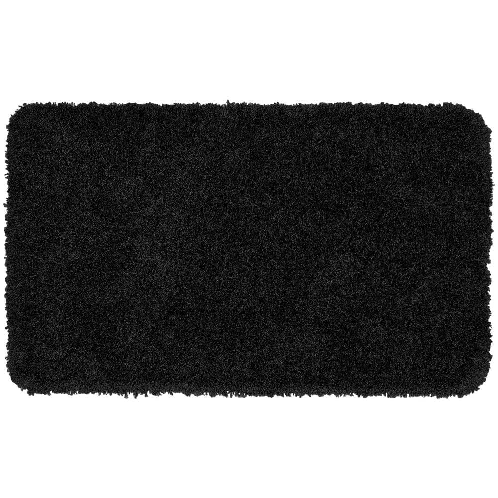 Garland Rug Serendipity Black 30 in. x 50 in. Washable Bathroom Accent Rug