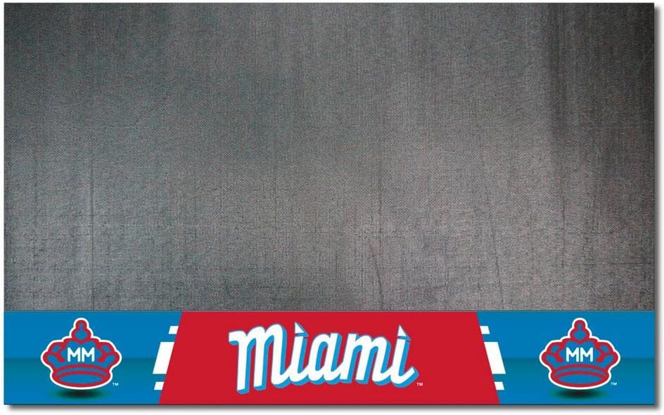 FANMATS Miami Marlins Vinyl Grill Mat - 26in. x 42in.