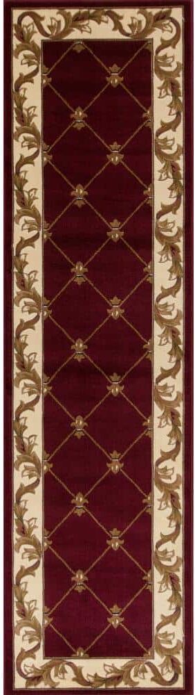 MILLERTON HOME Victorian Red 2 ft. x 8 ft. Runner Rug