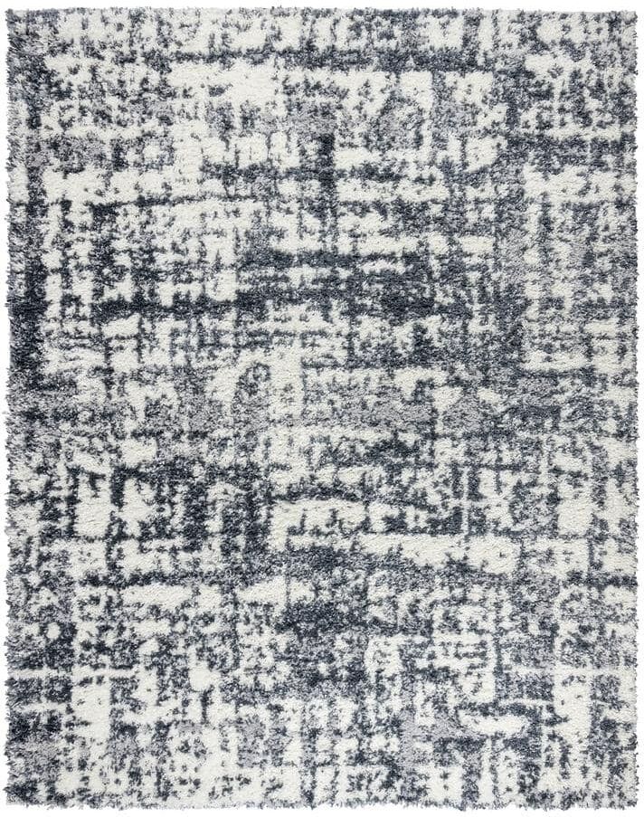 Gertmenian & Sons Anjou Myra Gray 8 ft. x 10 ft. Abstract Shag Indoor Area Rug