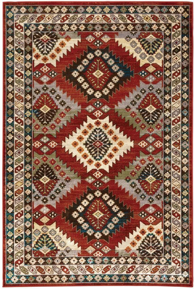 AVERLEY HOME Jayson Red/Multi 8 ft. x 10 ft. Southwest Area Rug