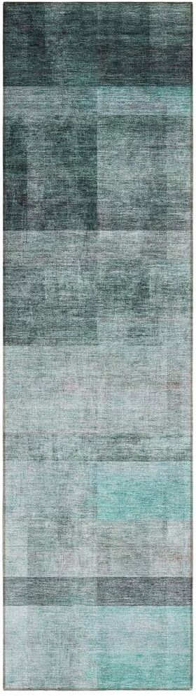 Addison Rugs Chantille ACN568 Teal 2 ft. 3 in. x 7 ft. 6 in. Machine Washable Indoor/Outdoor Geometric Runner Rug