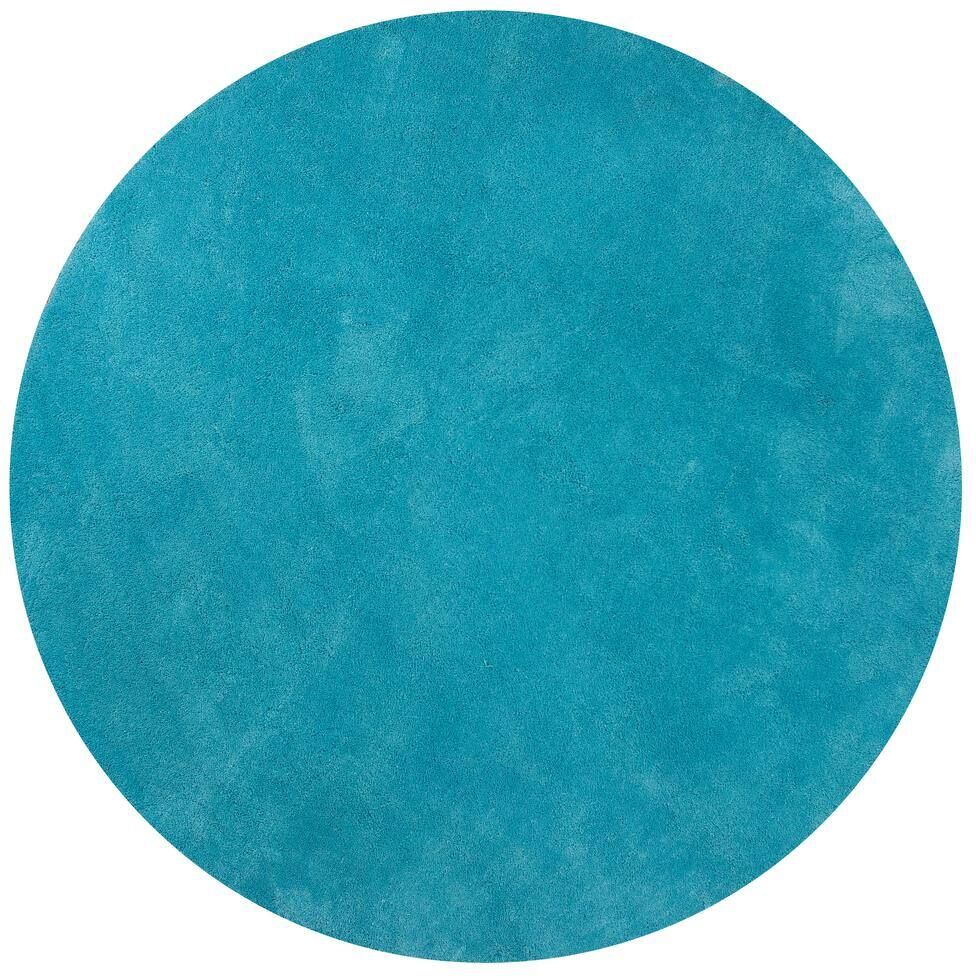 MILLERTON HOME Bethany Highlighter Blue 6 ft. x 6 ft. Round Area Rug