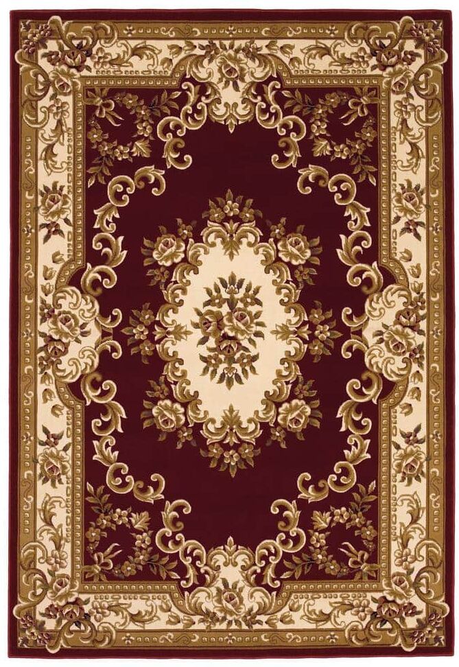 MILLERTON HOME Traditional Morrocan Red/Ivory 2 ft. x 3 ft. Area Rug