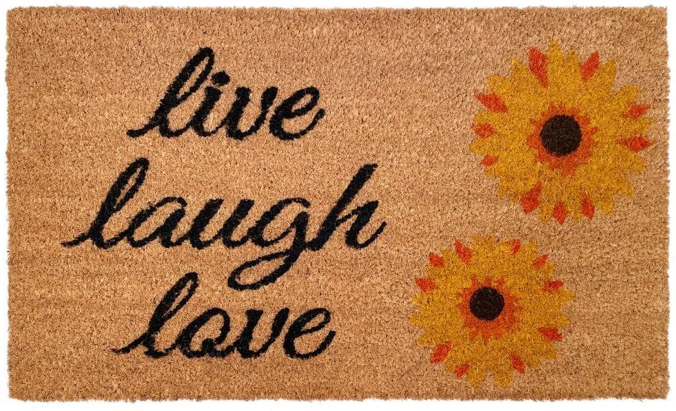 Calloway Mills Sunflower Live Laugh Love 24 in. x 36 in. Door Mat