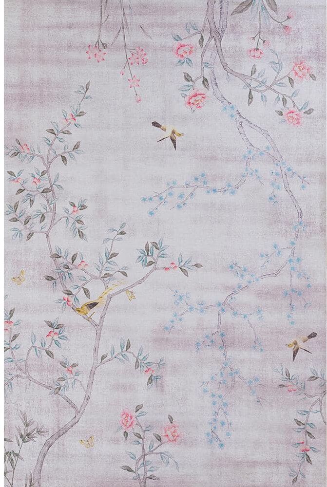 Tempaper Garden Chinoiserie Silver 5 ft. x 8 ft. Indoor/Outdoor Area Rug