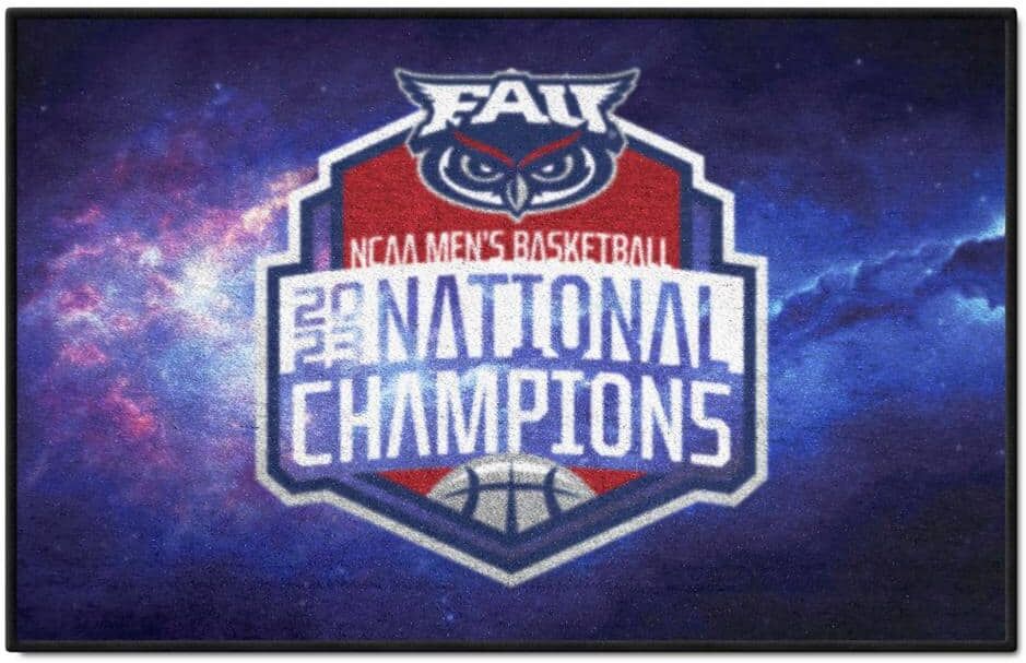 FANMATS Florida Atlantic University NCAA Men's Basketball National Championship Logo Blue Starter Mat Accent Rug - 19in. x 30in.