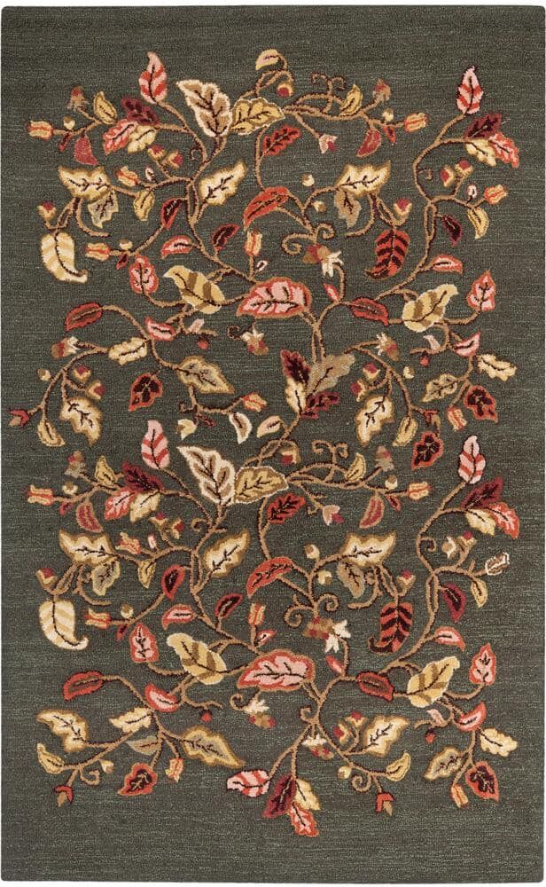 SAFAVIEH Martha Stewart Francesca Black 4 ft. x 6 ft. Floral Area Rug