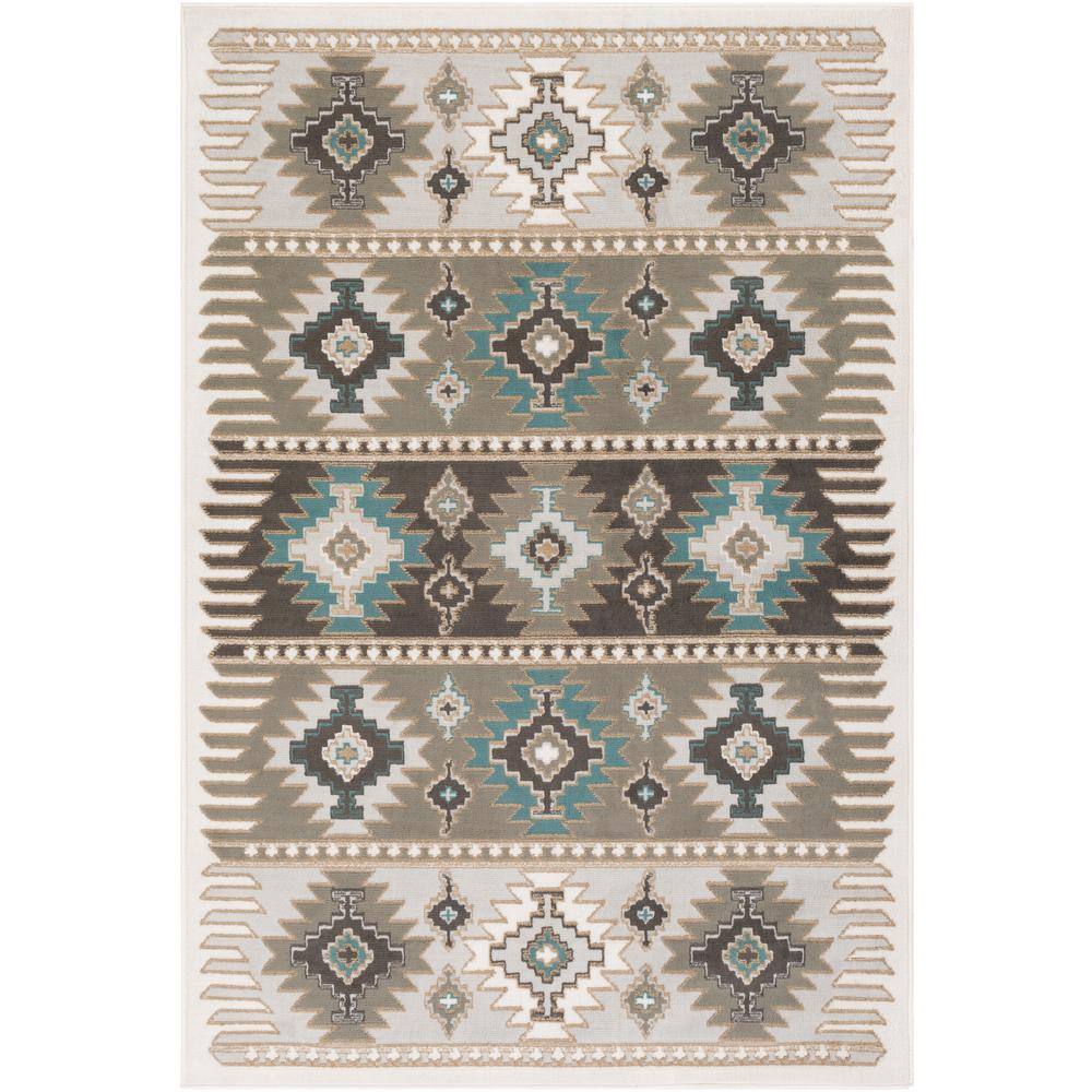 Artistic Weavers Flores Teal 2 ft. x 2 ft. 11 in. Native American Area Rug