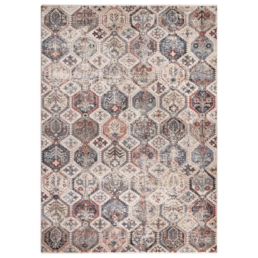 Concord Global Trading Pandora Collection Moroccan Tiles Multi 8 ft. x 11 ft. Geometric Area Rug