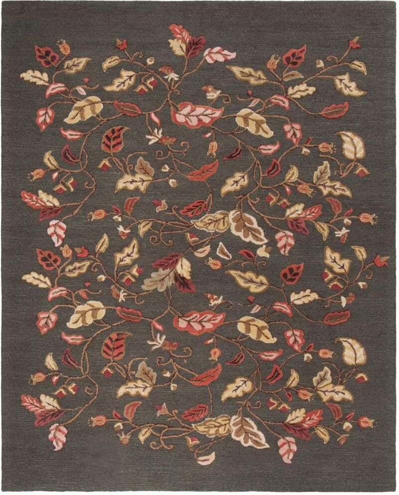 SAFAVIEH Martha Stewart Francesca Black 9 ft. x 12 ft. Floral Area Rug