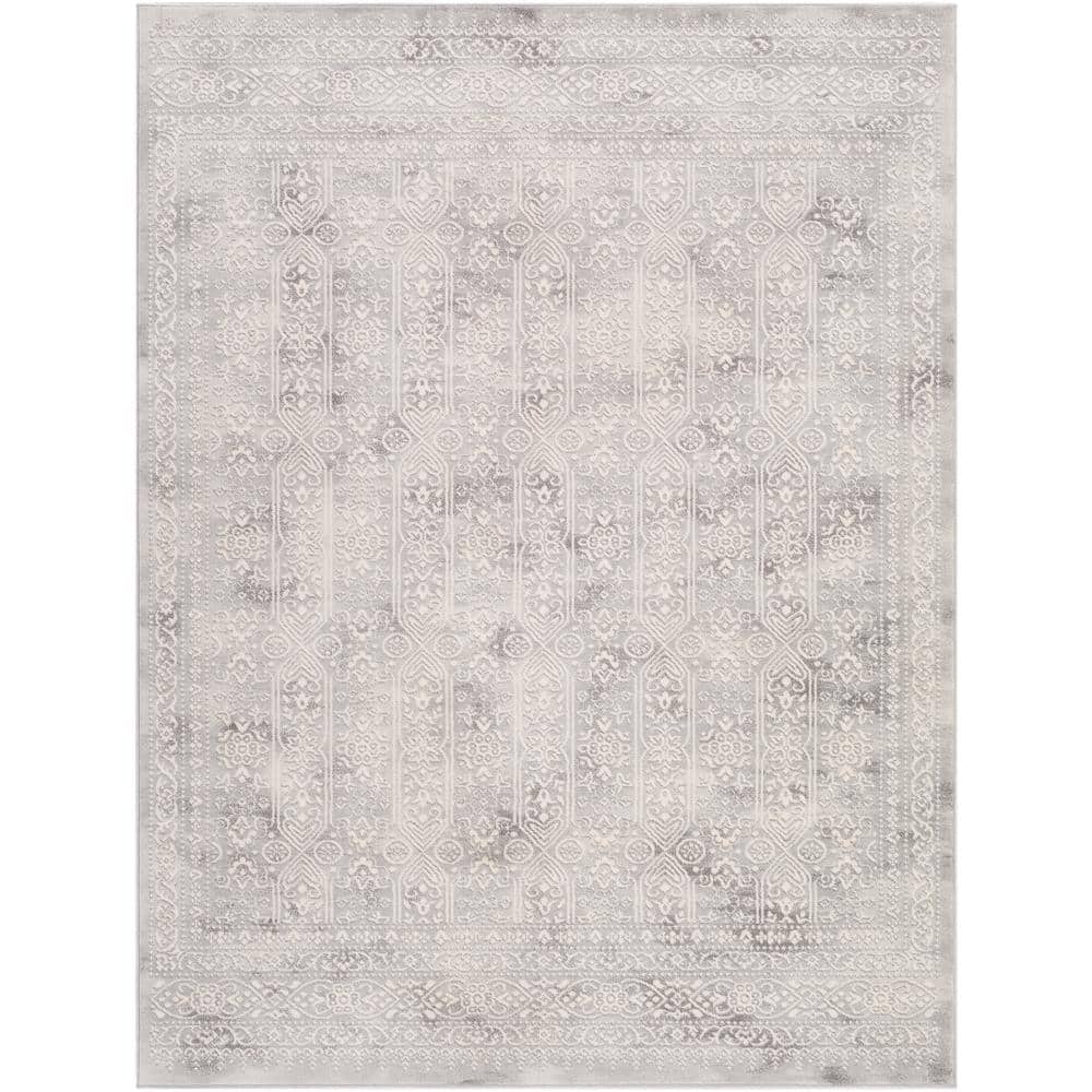 Artistic Weavers Errol Taupe 6 ft. 7 in. x 9 ft. Oriental Distressed Area Rug