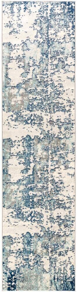 Artistic Weavers Yamikani Aqua 2 ft. 7 in. x 12 ft. Distressed Abstract Area Rug