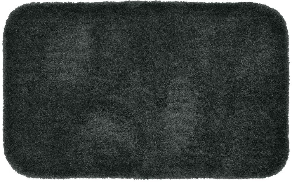 Garland Rug Finest Luxury Dark Gray 24 in. x 40 in. Washable Bathroom Accent Rug