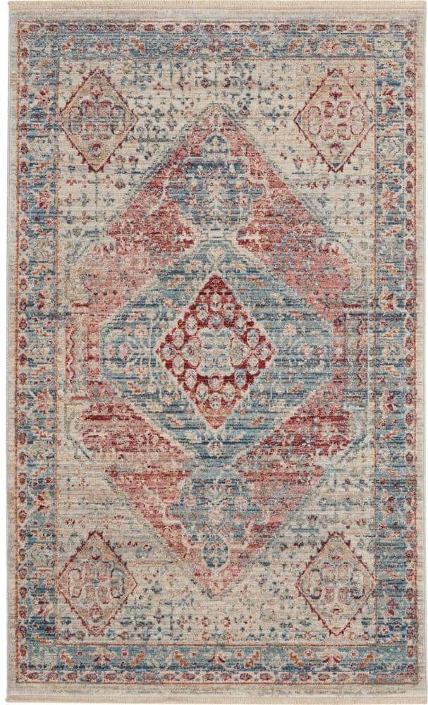 Nourison Enchanting Home Blue/Grey 3 ft. x 5 ft. Persian Medallion Traditional Kitchen Area Rug