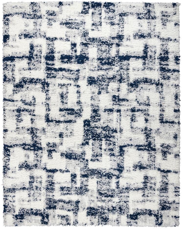 Gertmenian & Sons Anjou Navy 6 ft. x 9 ft. Abstract Shag Indoor Area Rug