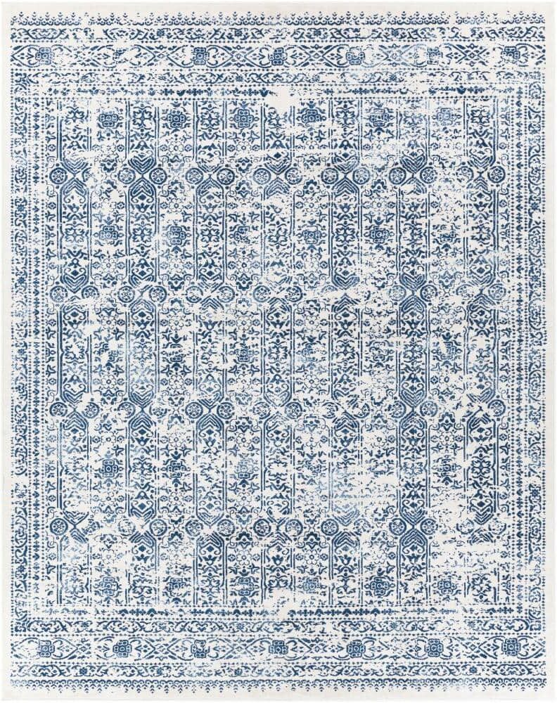 Artistic Weavers Errol Dark Blue 7 ft. 10 in. x 10 ft. Oriental Distressed Area Rug