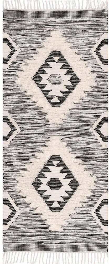 nuLOOM Savannah Moroccan Fringe Black 2 ft. 2 in. x 8 ft. Indoor Runner Rug