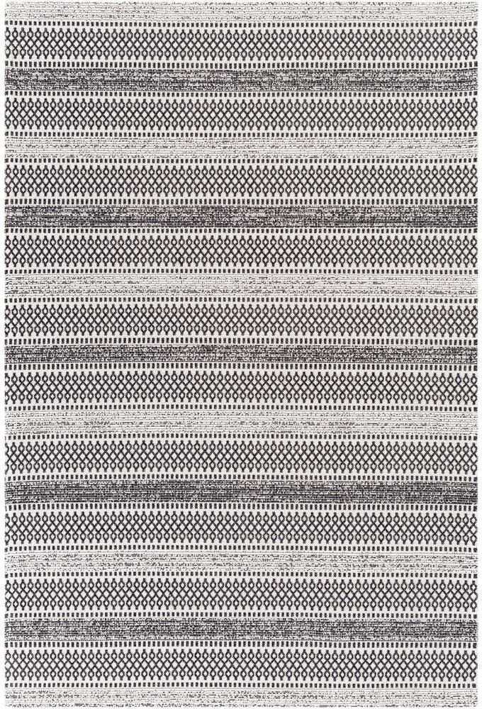 Artistic Weavers Dorean Black 5 ft. x 7 ft. Striped Geometric Area Rug