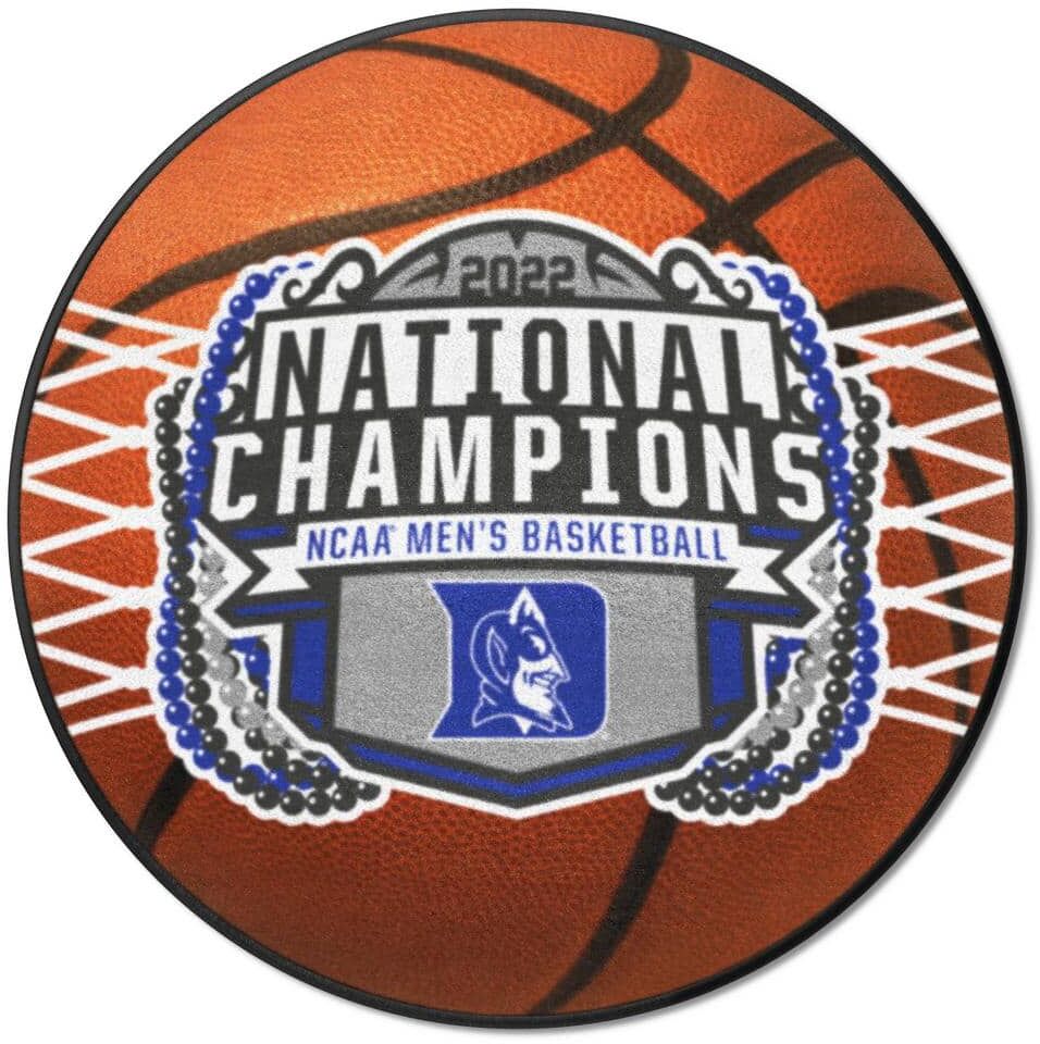 FANMATS Duke University Orange 2022 NCAA Basketball National Championship 2 ft. x 2 ft. Round Basketball Mat