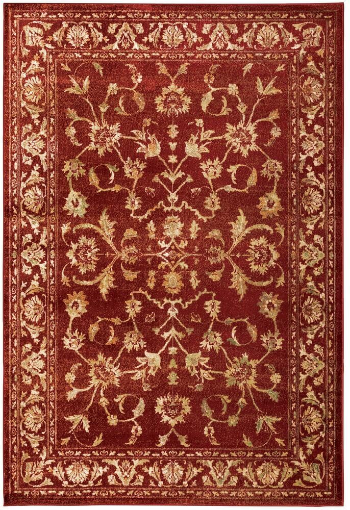 AVERLEY HOME Jayson Red/Gold 6 ft. x 9 ft. Oriental Area Rug