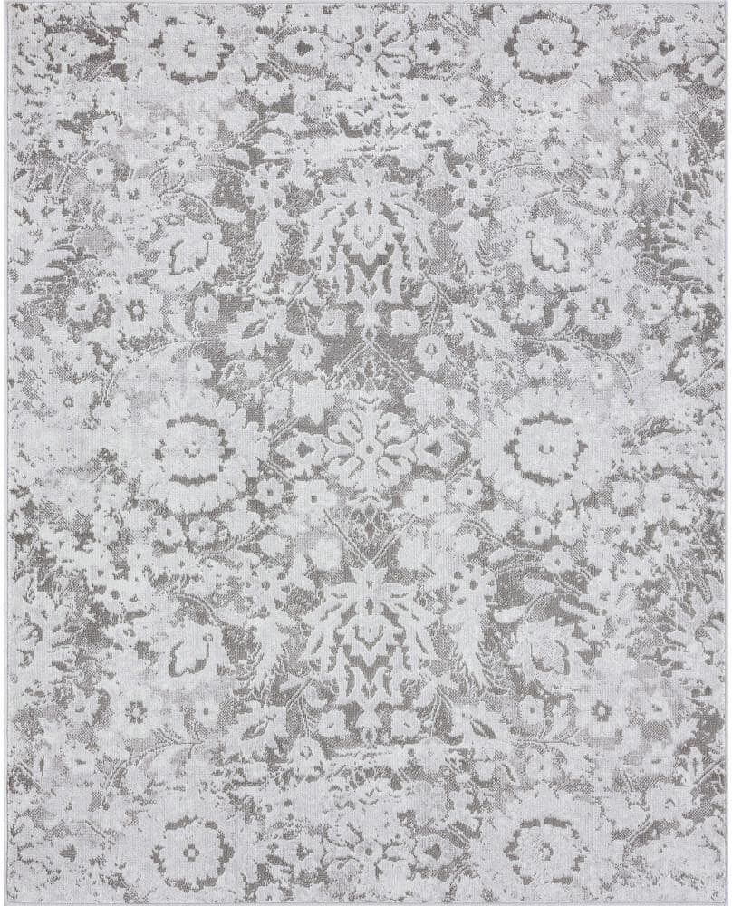 Tayse Rugs Nexus Floral Gray 8 ft. x 10 ft. Indoor Area Rug